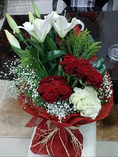 بوكيه زهور طبيعى 123