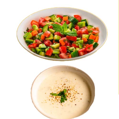 سلطة طحينة او خضراء 