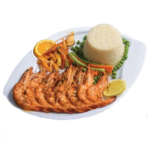 وجبة جمبرى وسط